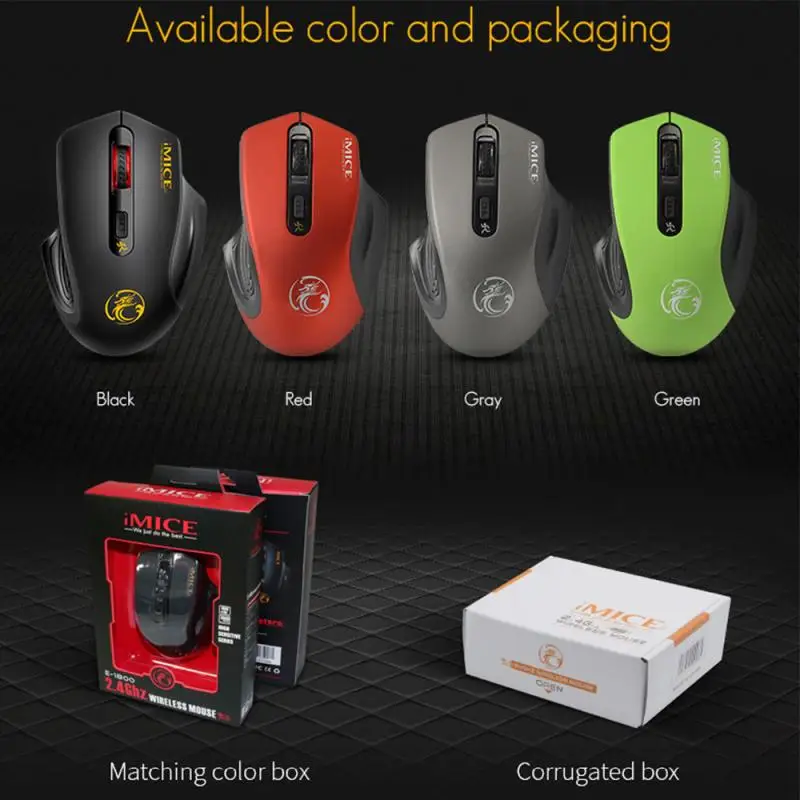

Gaming Mouse Mouse Wireless USB 2.0 Receiver Optical Computer Mouse 2.4GHz Ergonomic Mice For PC Sound Silent Mouse Gamer Mouse