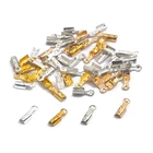 Зажим для ювелирных изделий, кожаный, 8x3 мм, 50 шт.партия