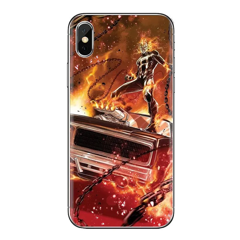 Transparent Soft Cover Bag For Xiaomi Mi3 Samsung A10 A30 A40 A50 A60 A70 Galaxy S2 Note 2 Grand Core Prime Ghost Rider fire car |
