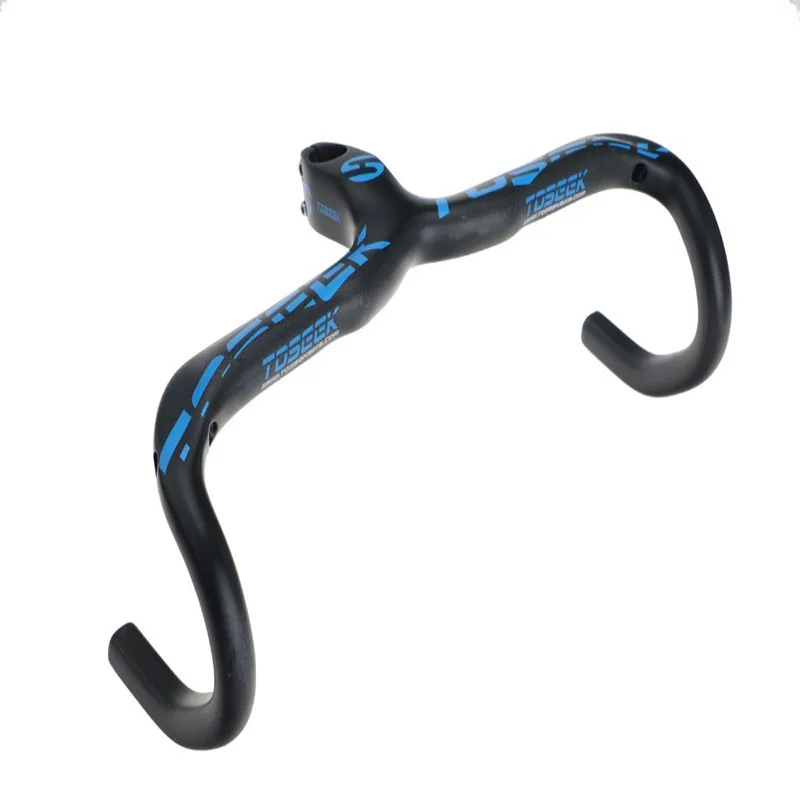 TOSEEK велосипедный руль из углеродного волокна с изогнутым стержнем 28 6 мм 400/420/440