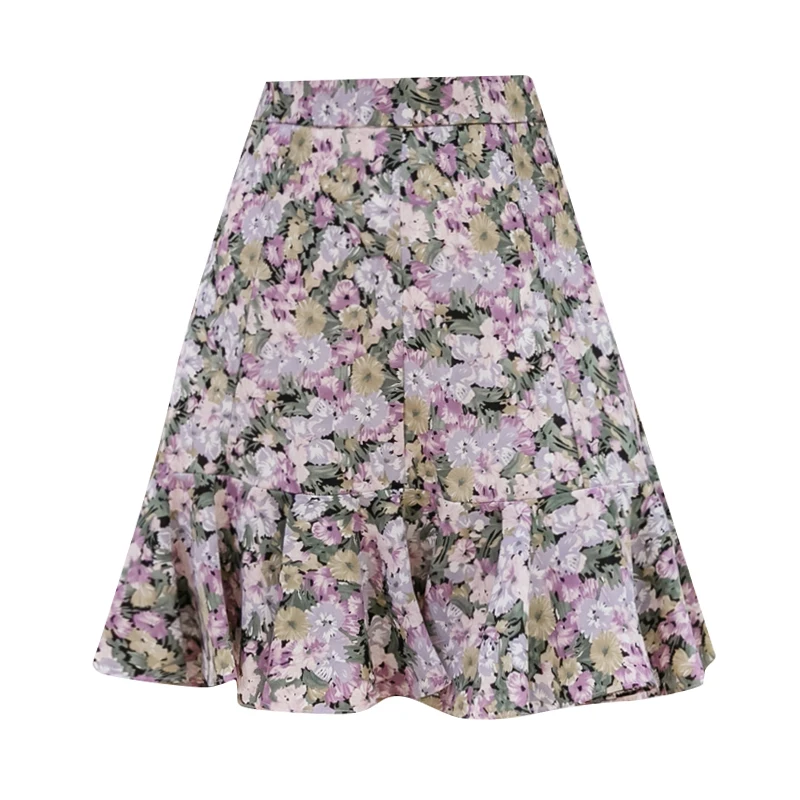 

Summer Skirt Fashion Retro Beach Printed Chiffon Bohemia Short Kawaii Mini