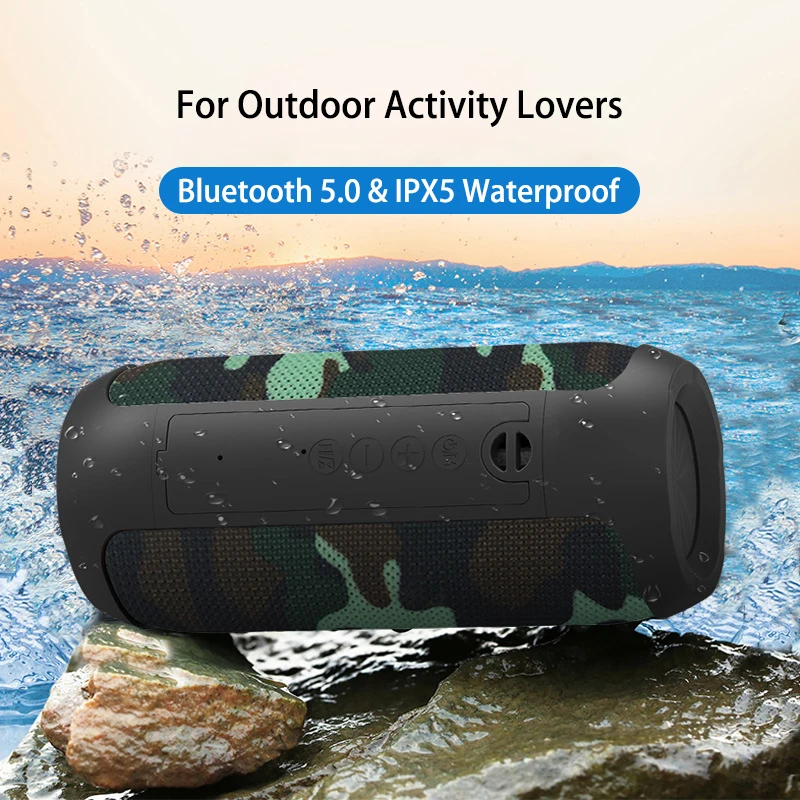 

tws Bluetooth Speaker Portable Wireless Column Waterproof Outdoor Bass Subwoofer Support FM AUX TF USB caixa de som pk tg117 tws