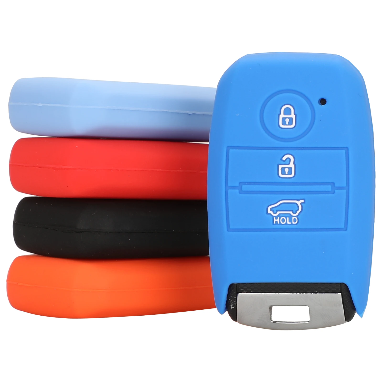 

15X Remote 3Button Silicone Car Key Fob Shell Cover Case For Kia Rio Ceed Soul Sportage Sorento Carens Picanto Skin Holder Smart