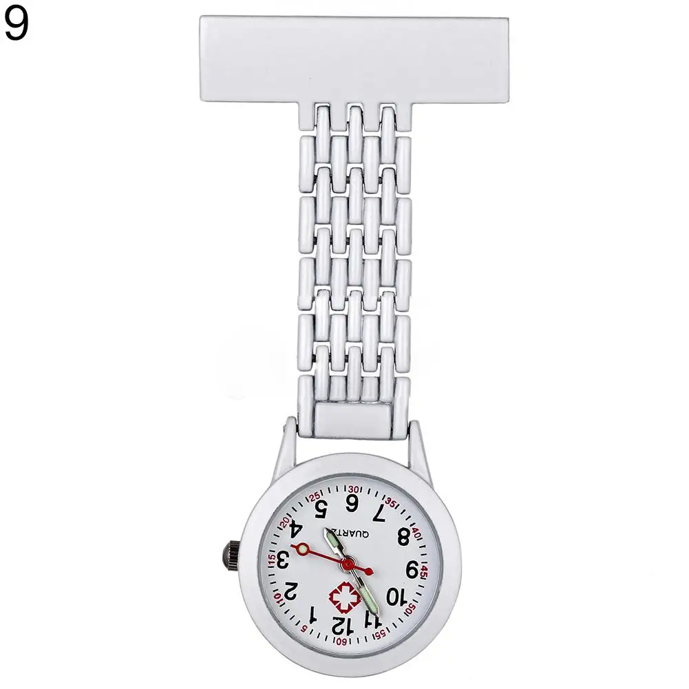 Women Girl Stylish Metal Clip-on Pocket Quartz Analog Brooch Medical Nurse Fob Watch Gift nurse watch pocket watch medical pocket watches quartz nurse fob watch pendant silicone pocket fob brooch lapel watch with clip gift present dropshipping