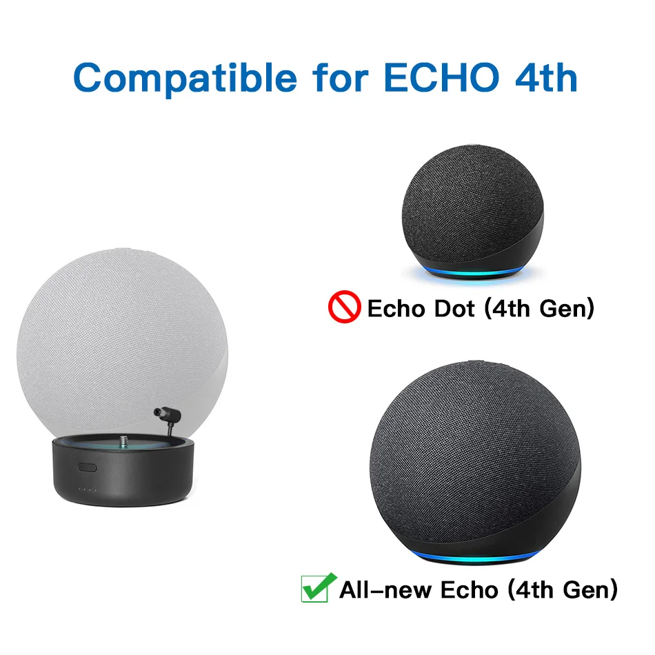 ggmm e4 10000mah battery base for all new echo 4th gen amazon alexa speaker portable power bank for echo4 ec h0 4 holder stand free global shipping