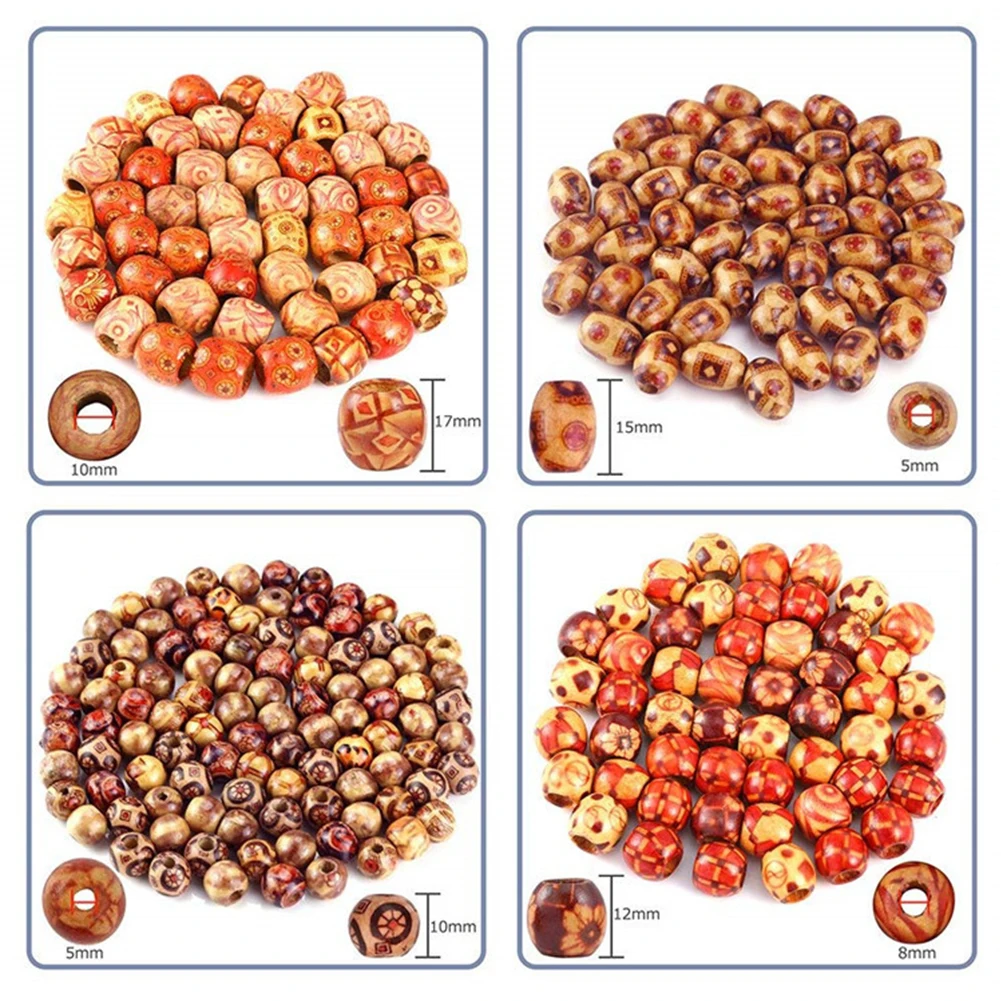 Для девочек DIY деревянные Свадебные аксессуары дреды бусины набор украшения