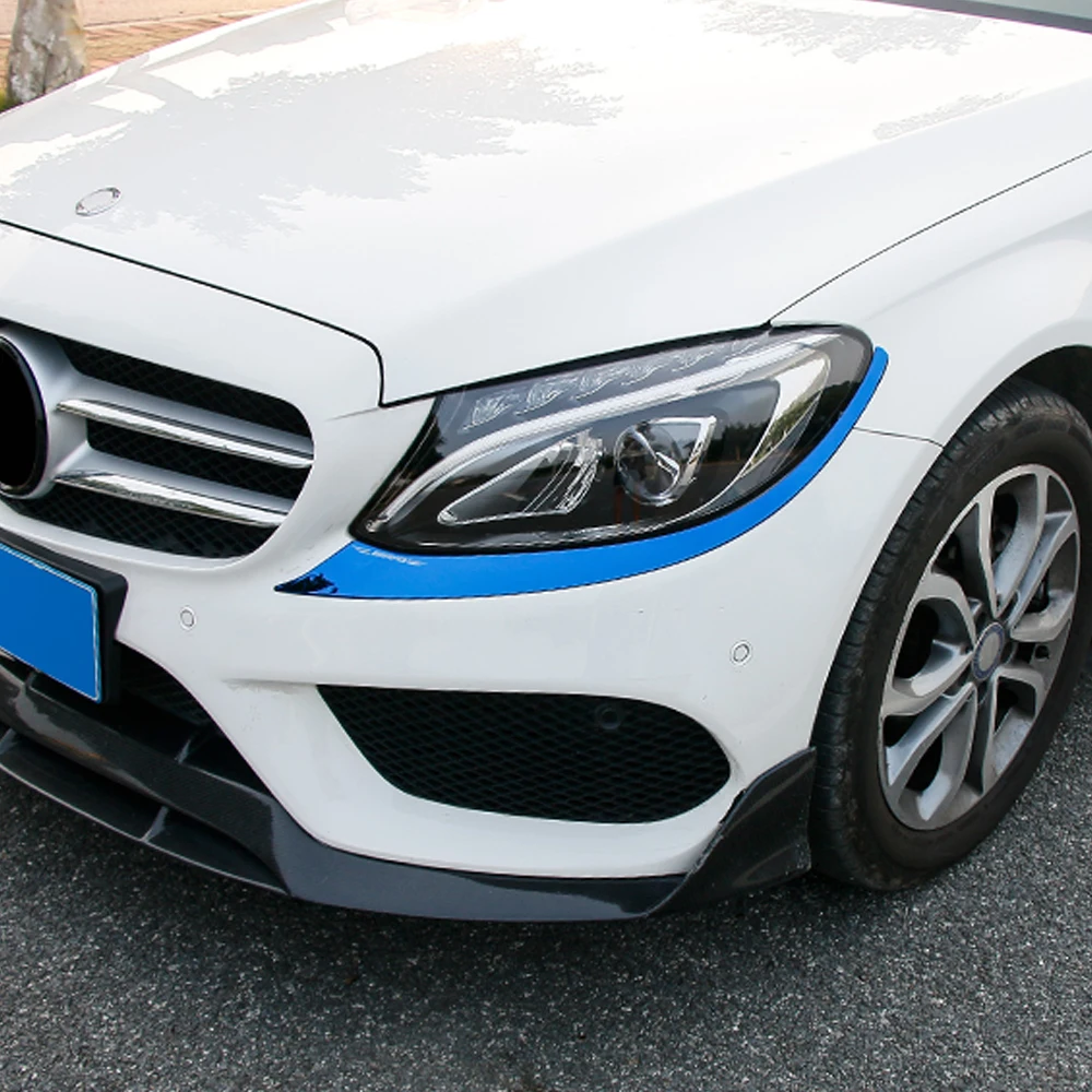 Для Mercedes Benz C Class W205- Автомобильная фара хромированная крышка защитная накладка рамка наклейка внешние аксессуары