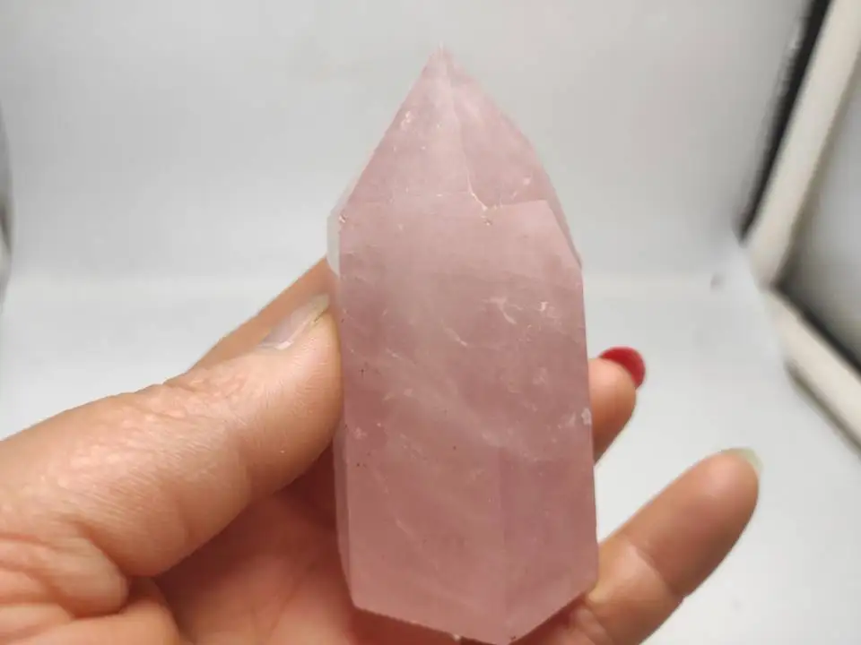 1 шт. натуральный розовый хрустальный столб розовые кварцевые обелиски