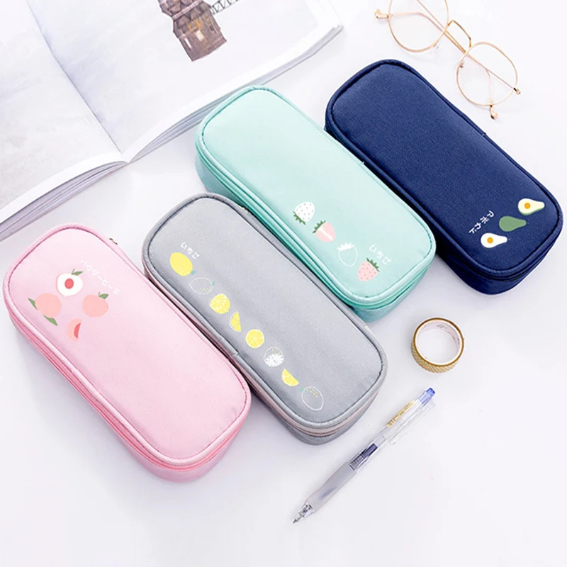 

Двусторонний карандаш сумка 1 шт. Новое поступление Макарон Цвет двойная сторона чехол для хранения канцелярских принадлежностей школьный ...