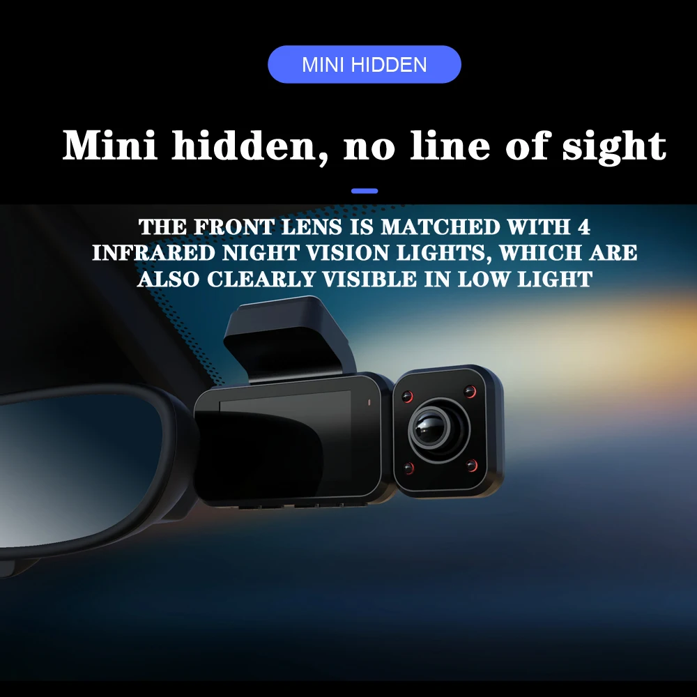 Aaba A12 видеорегистратор автомобильная камера рекордер с двумя объективами ночное