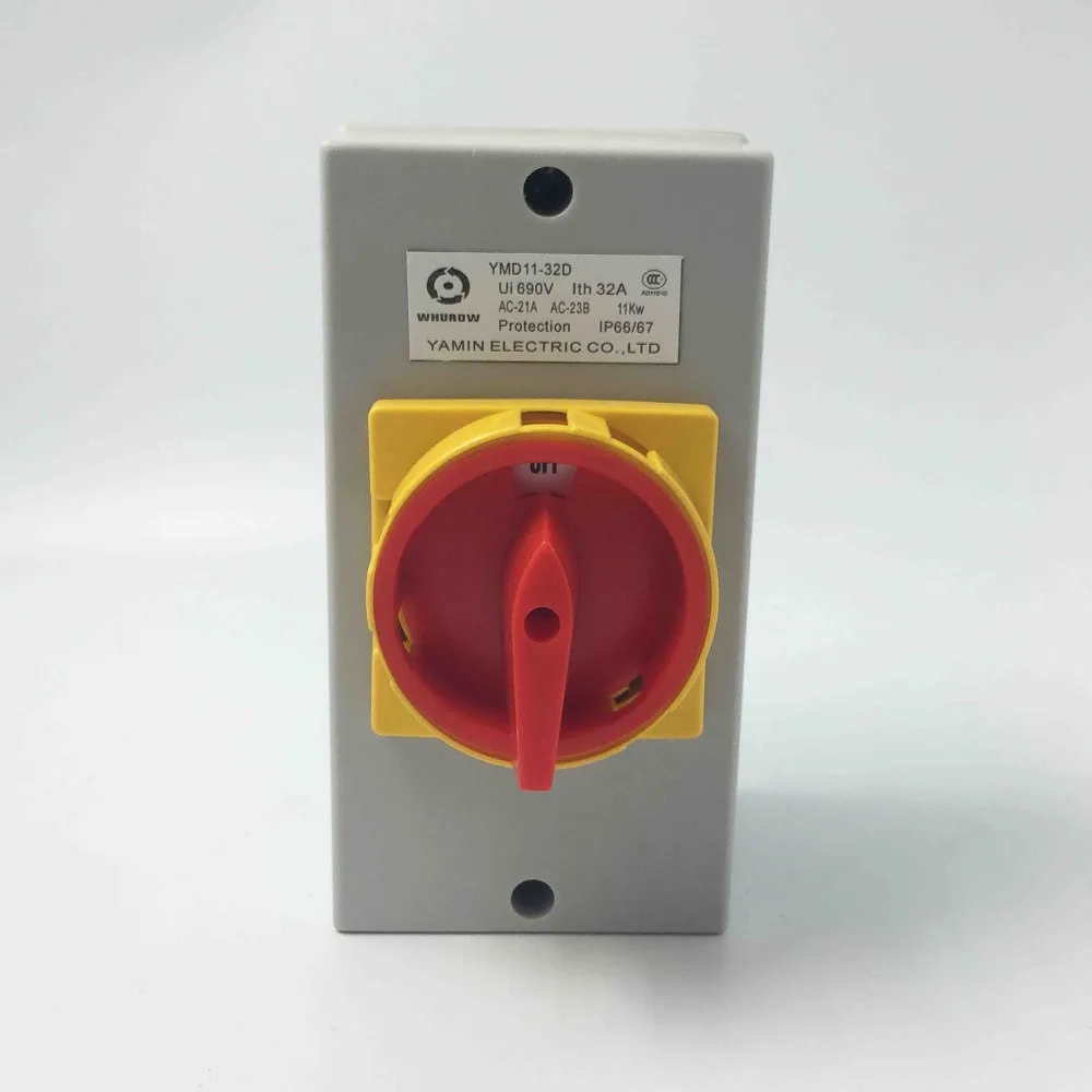 3P 32A 690V роторные кулачковые выключатель Водонепроницаемый крышка корпус замка