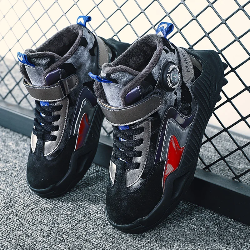 Jackshibo/Новинка Сезон осень-зима Детская обувь для прогулок Модная повседневная