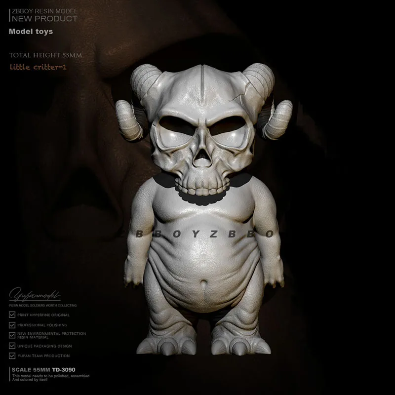 

55mm Little Monster 1 Resin Figure Trendy Soldier Model TD-3090