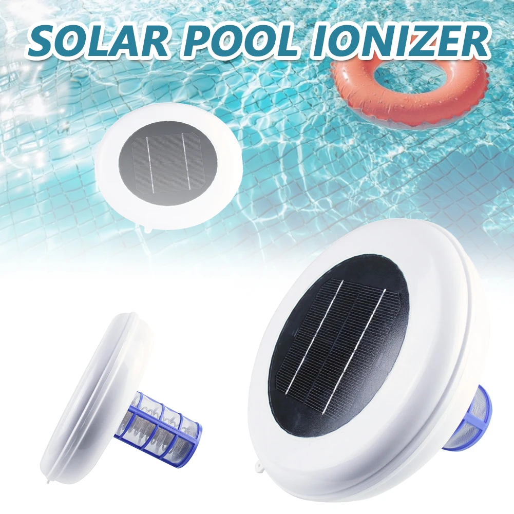 

Solar Powered Purifier Water Cleaning Spa Pool Lonizer Copper Silver Ion Water Purifier Kills Algae Outdoor Hot Tubs Pools