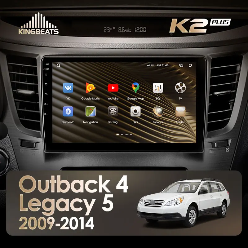 KingBeats Android Octa-Core head unit HU 4G in Dash Car Radio Multimedia Video Player Navigation GPS For Subaru Outback 4 BR Legacy 5 2009 - 2014