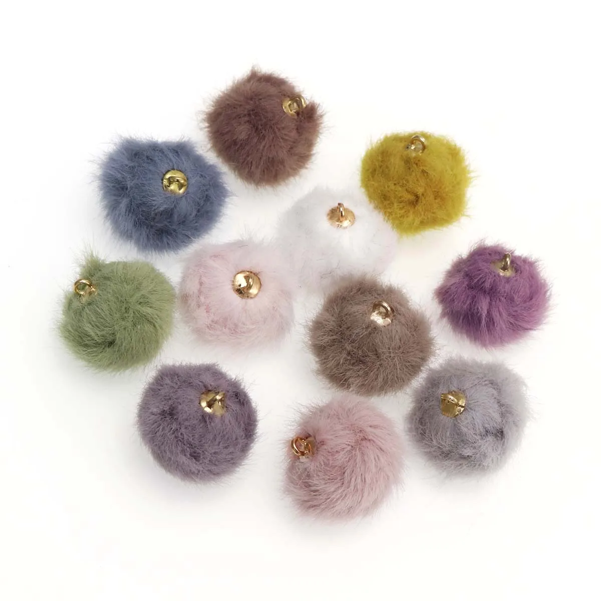 20 шт 20 мм имитация Hairball помпон милый меховой шарик ручной работы DIY материал ручной работы волосы серьги шар ювелирные изделия кулон