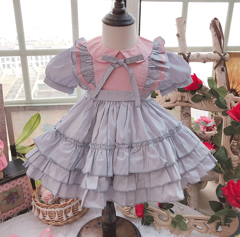 От 1 до 5 лет летнее серое винтажное бальное платье принцессы в испанском турецком