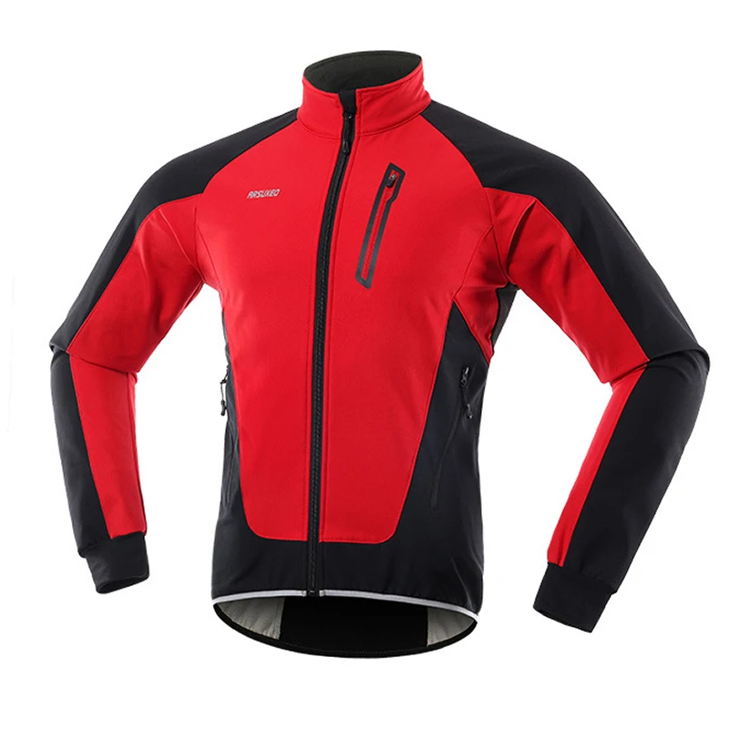 Зимняя велосипедная куртка Feece теплая термокуртка Softshell Мужская ветровка для