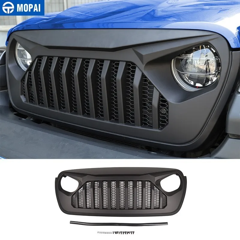 MOPAI гоночная решетка для Jeep Wrangler JL+ Автомобильные Передние решетки, украшение для Jeep Wrangler JL, автомобильные аксессуары, Стайлинг