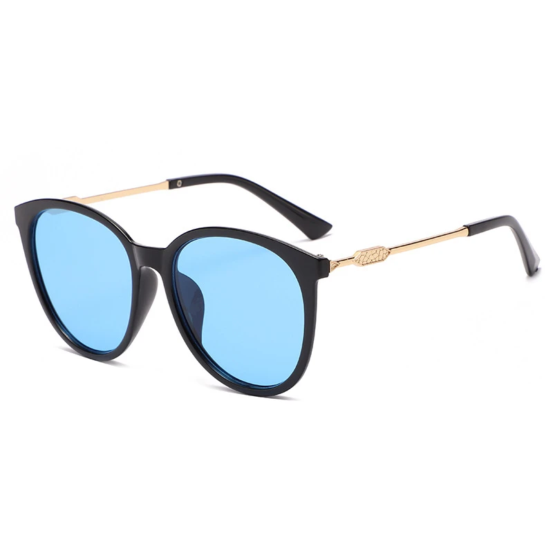 

Big Frame Oval Sunglasses for Men and Women Bright Color Lens Sun Glasses Metal Frame Glasses UV Protection