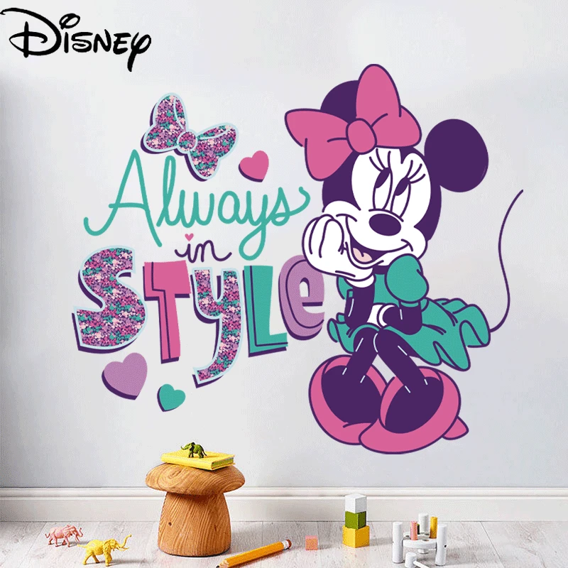 

Disney Minnie Wall Stickers Living Room Bedroom Background Wall Decoration Stickers