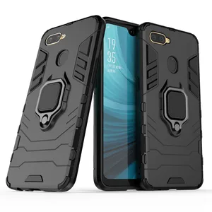 shockproof bumper for oppo a12 case for oppo a12 a52 a72 a92s realme 6 xt reno4 pro armor hard pc stand protective phone cover free global shipping
