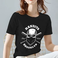 women printing t shirts fashion harajuku skulls graphic series tops summer black all match harajuku short sleeved female clothes