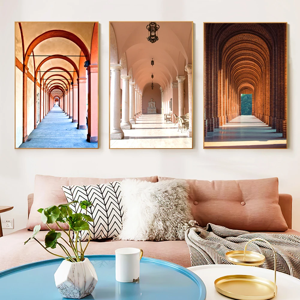 Картина на холсте арки исламские принты плакаты Марокканская Арка мусульманская