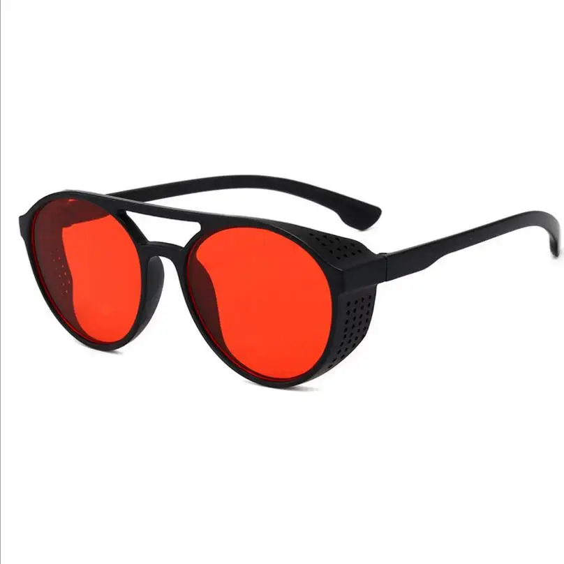2020 стимпанк Солнцезащитные очки для женщин и мужчин ретро круглые флип ап