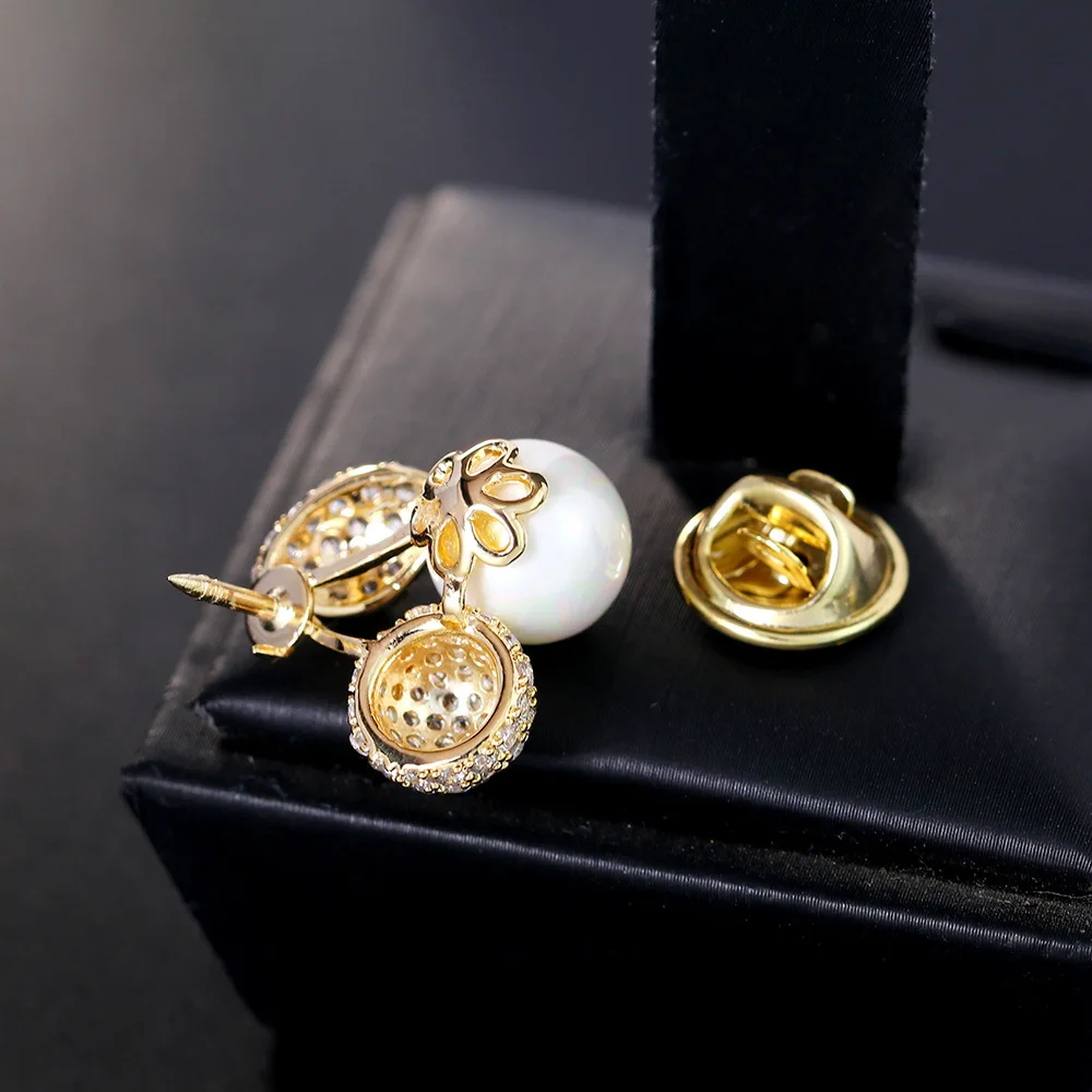 Австрийский Кристалл оригинальность лаконичный жемчуг маленькая брошь вишня