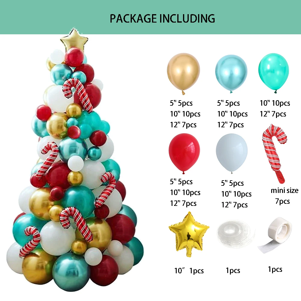 Kit de arco de guirnalda para decoraci&oacute;n navide&ntilde;a, 115 piezas, &aacute;rbol de Navidad, oro, verde, perla, verde oscuro, 2022 piezas-1