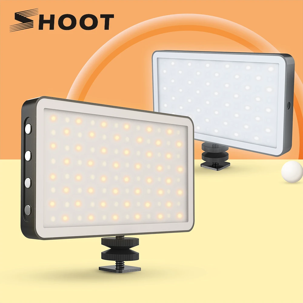 

SHOOT 4000mAh LED Photography Fill Light Bi-Color Temperature CRI 95+ LED Video Light for Youtube Live Broadcast Vlog Portrait