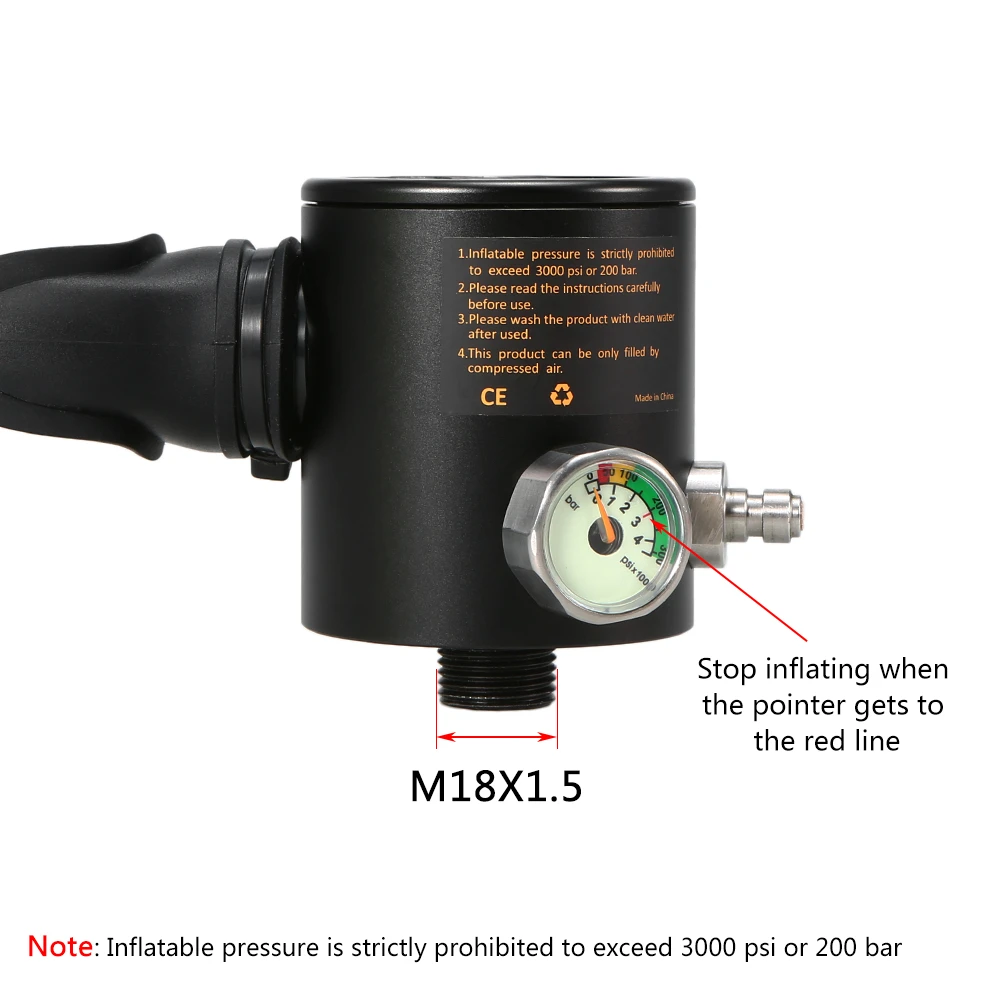 Запасной ручной насос для подводного плавания объемом 0 5 л кислородный Воздушный