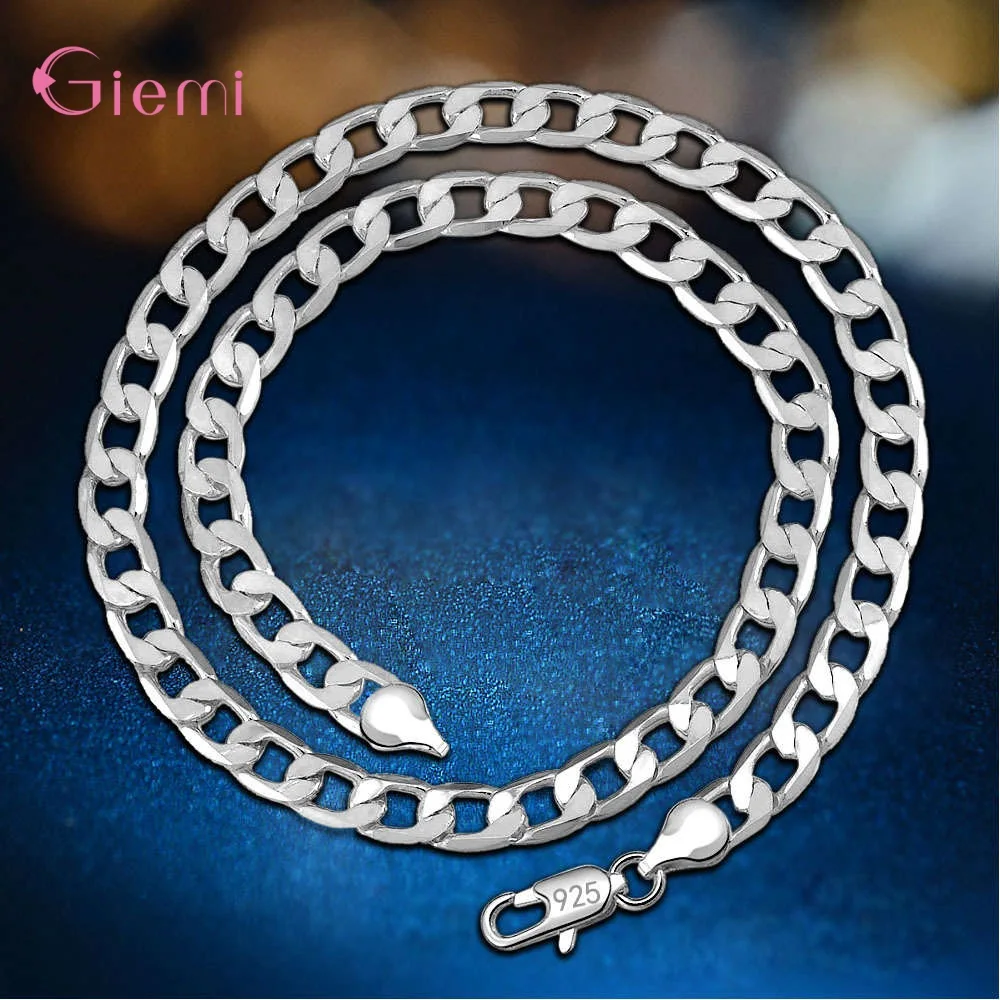 

Hot Sale Hip Hop Fashion 6MM 16 Inches to 24 Inches Wide Chains Necklace For Men Boyfriend Trendy Choker For Party Fast Shipping