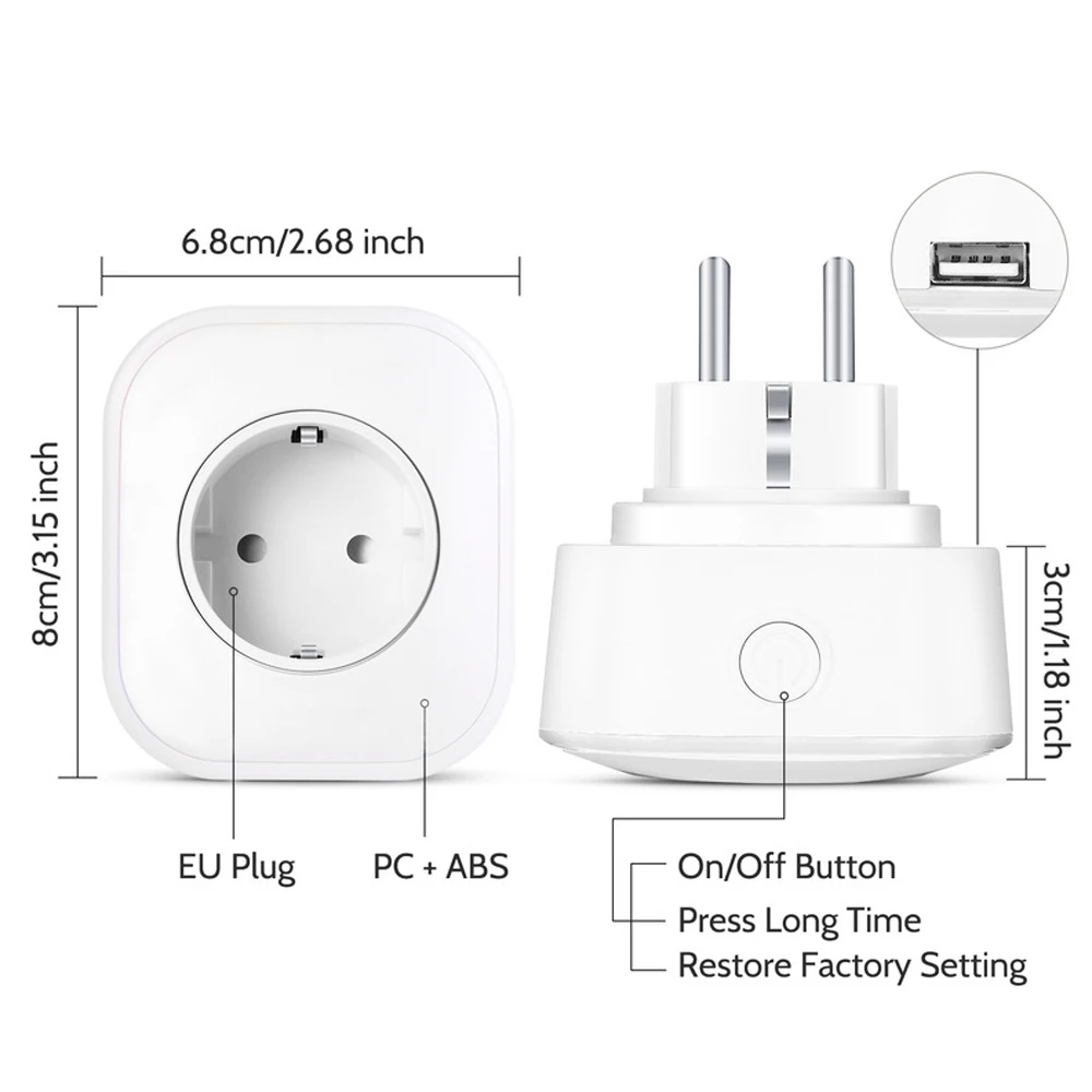 Умная электрическая розетка с управлением через Wi Fi голосовое управление умная