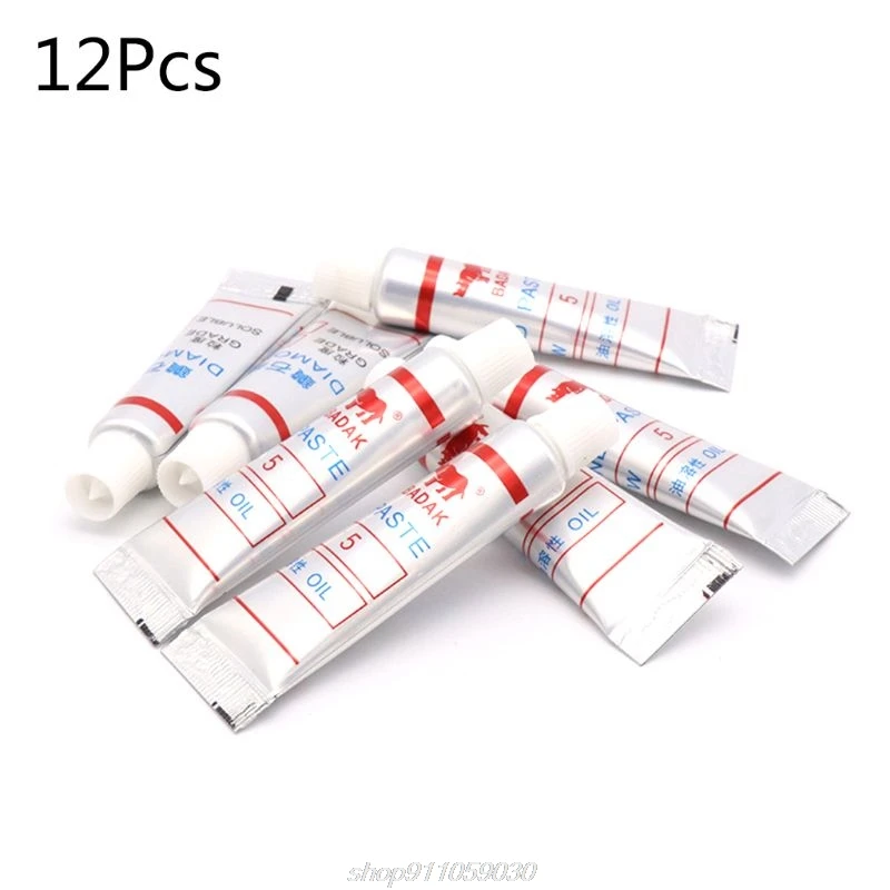 

12pcs Diamond Polishing Lapping Paste 320-1000 Grit W40-W0.5 Metal Glass Jewerly Grinding Compound Abrasive N14 20 Dropship