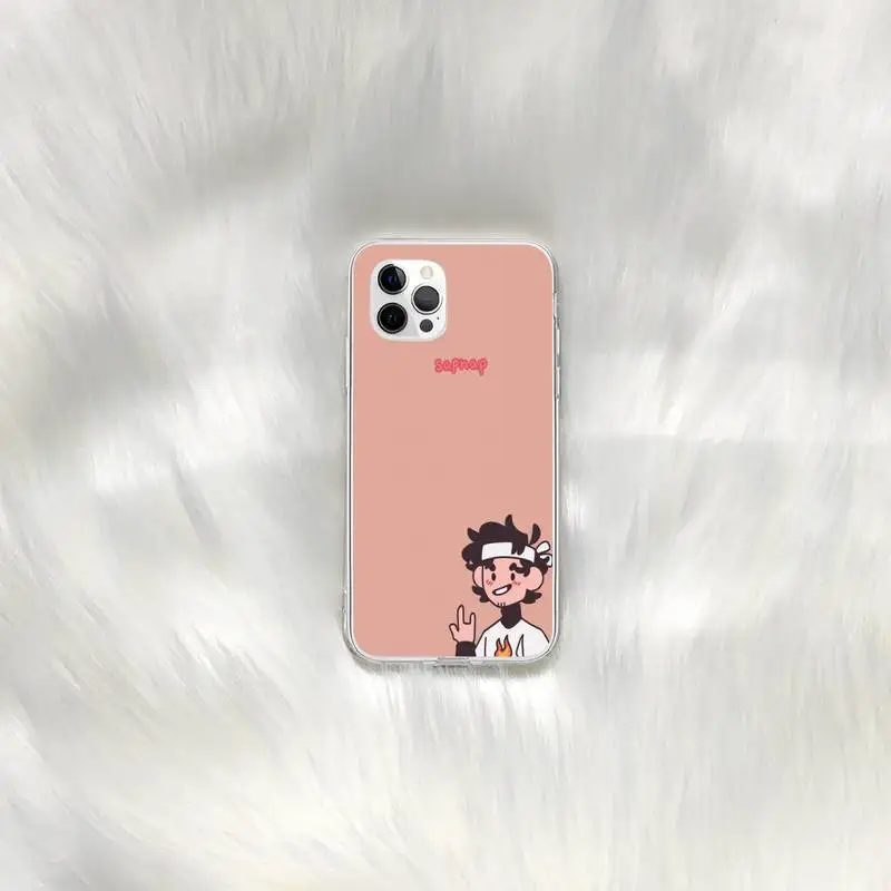 

Quackity Fanart Cartoon Image Phone Case for iphone 6s 7 8plus xr xs max 11 12 pro max mini clear cover