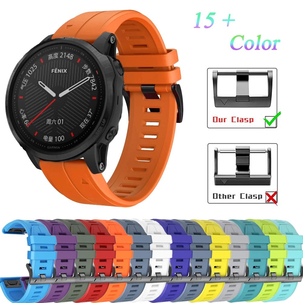 Ремешок силиконовый для смарт часов Garmin Forerunner 945 935/Пособие Mk1 Mk2i быстросъемный