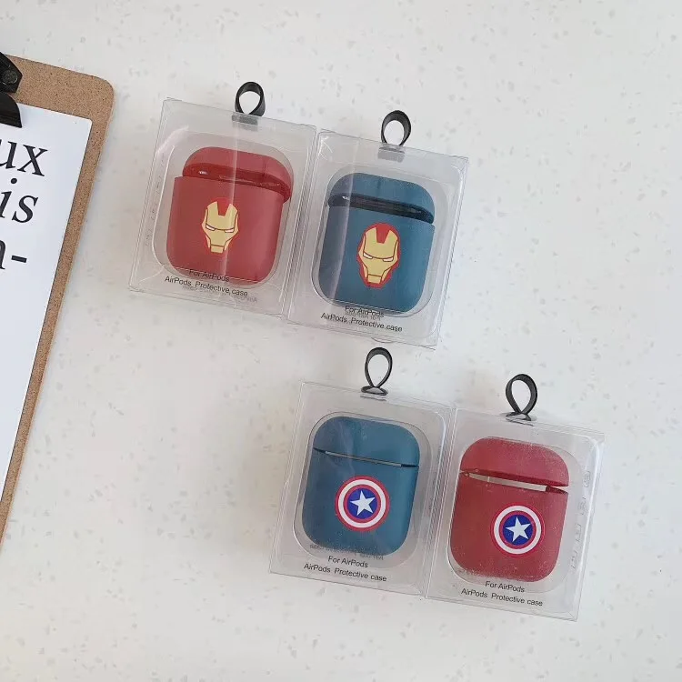Marvel Мстители мягкий силиконовый беспроводной Bluetooth чехол для наушников Apple AirPods