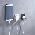 Алюминиевый держатель для бритвы 1 шт., Мужская полка для бритья, держатель питания, розетка, крючок, стойка для ванной, дома, настенный крючок, вешалка