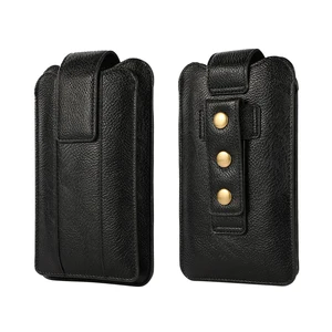 universal 6 1 7 2inch mobile phone bag 2 pouchs for samsung iphone xiaomi smartphone case leather cover belt clip holster bags free global shipping