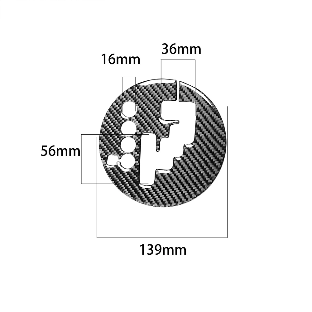 

6pcs/set Trim Stickers Control Panel Gear Shift Outdoor Carbon Fiber Anti-resistance Repairing Parts for Mazda RX8 04-08 LHD RHD