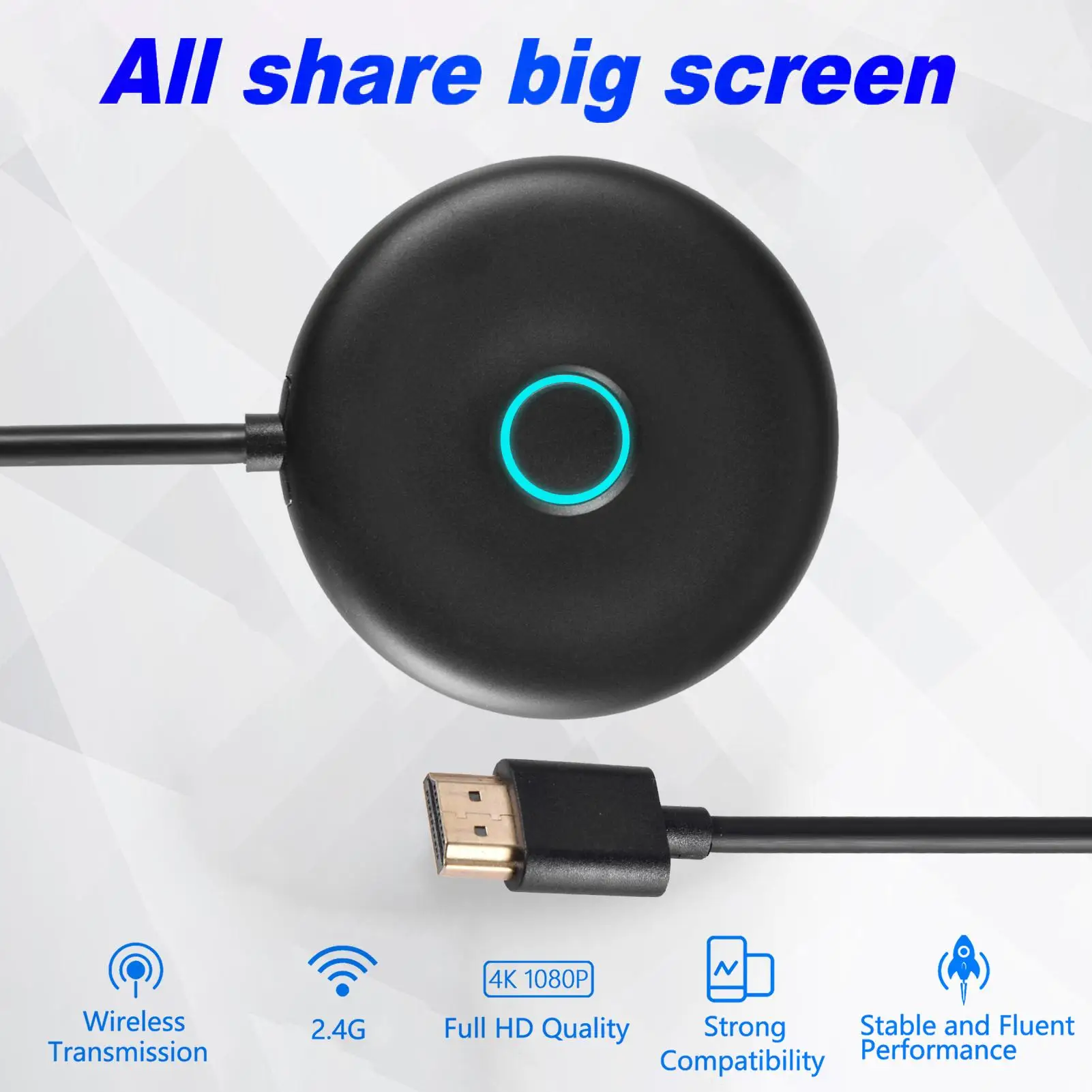 Беспроводной Wi-Fi адаптер для дисплея 1080P ТВ-адаптер видеоадаптер Airplay DLNA экран