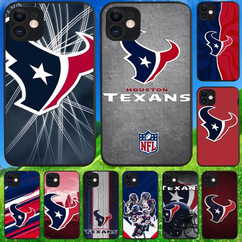 LJHYDFCNB Хьюстонские тексаны черный мягкий чехол для телефона Iphone 6 6s 7 8 Plus XR X XS 11 12 Pro