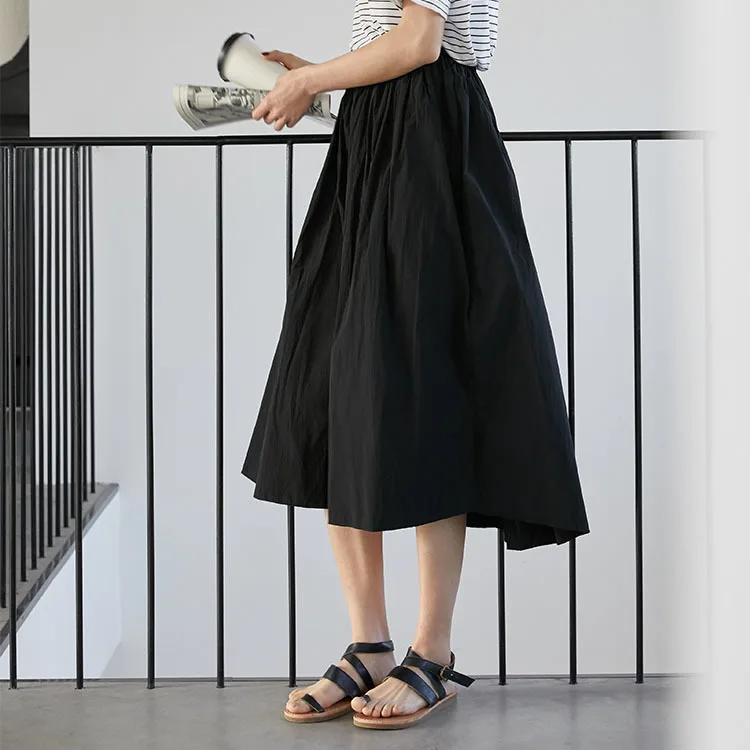 2020 юбка в складку с регулируемой степенью натяжения на талии длинная половину