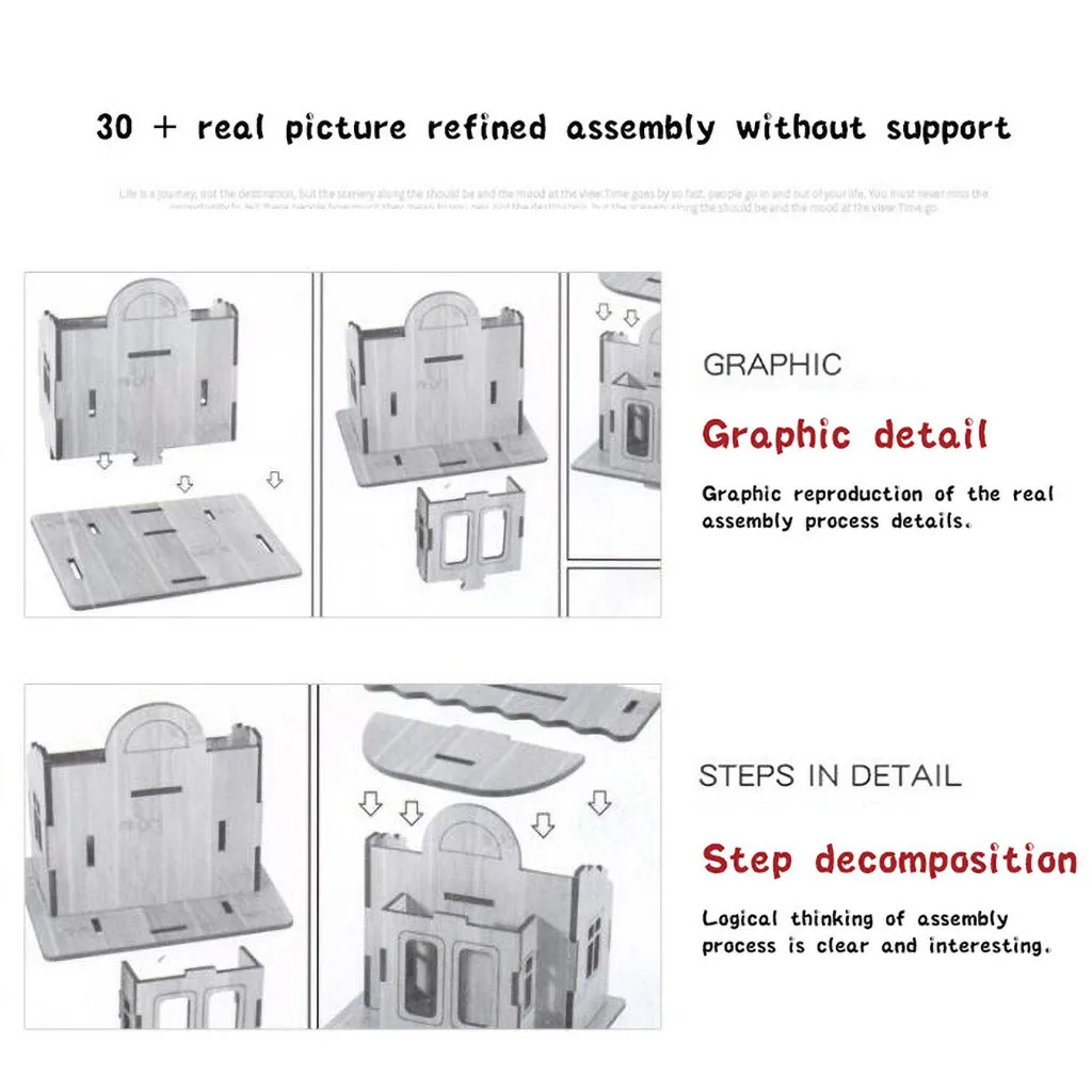 

3D Toy Puzzle DIY House Villa Kids Boys Girls Educational House Paper Puzzle puzzles for adults wooden toys Winter Gifts#Y