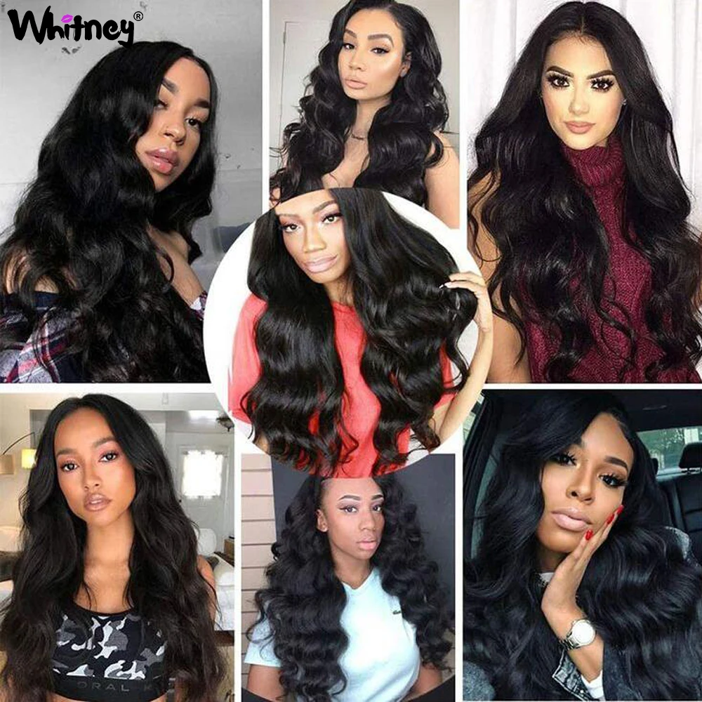 

Whitney Hair 20 22 24 26 28 Inch Body Wave Hair Bundles Peruvian Hair Bundles Virgin Human Hair Weave Silky Hair 1/2/3/4/5 Piece