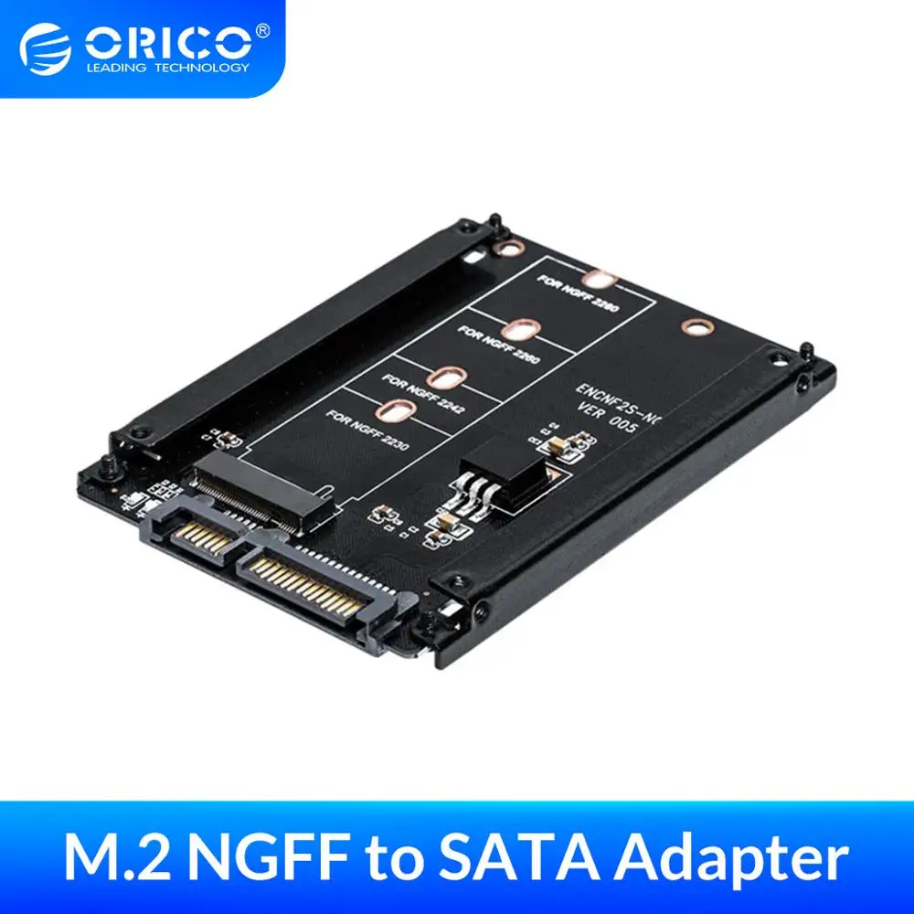 Твердотельный жесткий диск ORICO M.2 NGFF 2 5 дюйма SATA 22PIN адаптер для 2230/2242/2260 мм M2 SSD в