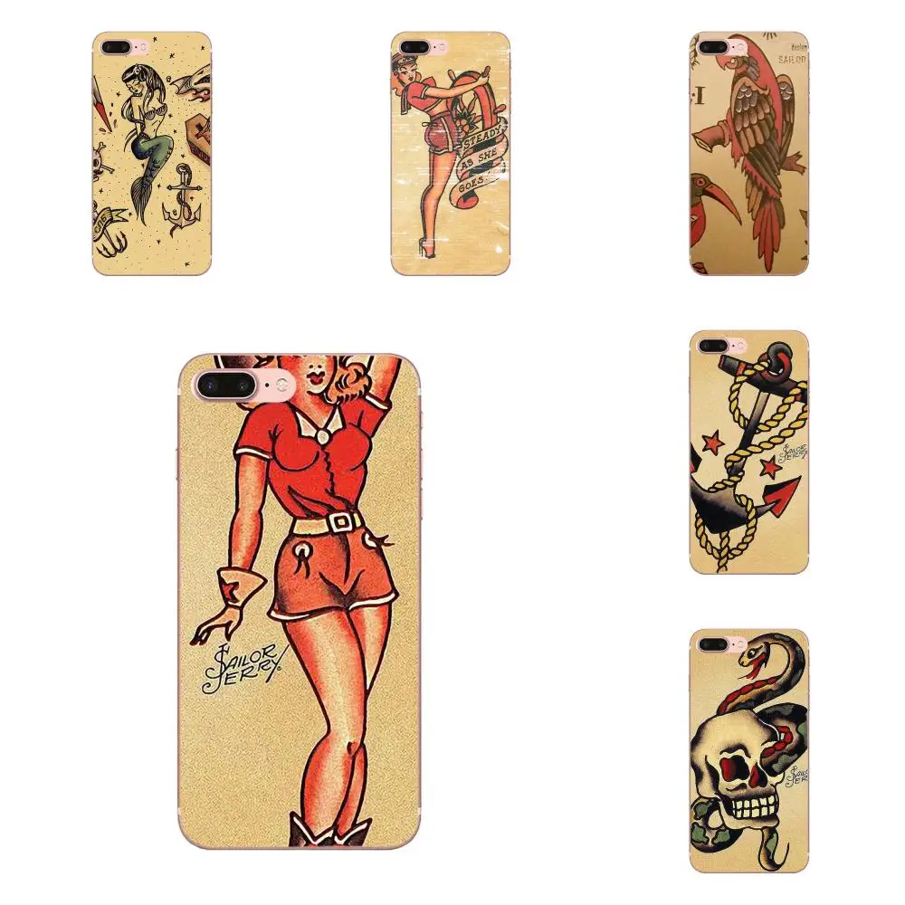 Новый Сейлор Джерри тату эмблема Мягкий ТПУ популярный Хит для LG Nexus 5 5X V10 V20 V30 V40