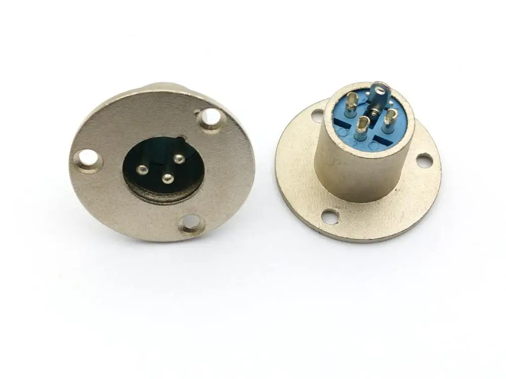 20 штук металлический XLR 3-контактный Мужской навесная панель с двумя гнездами